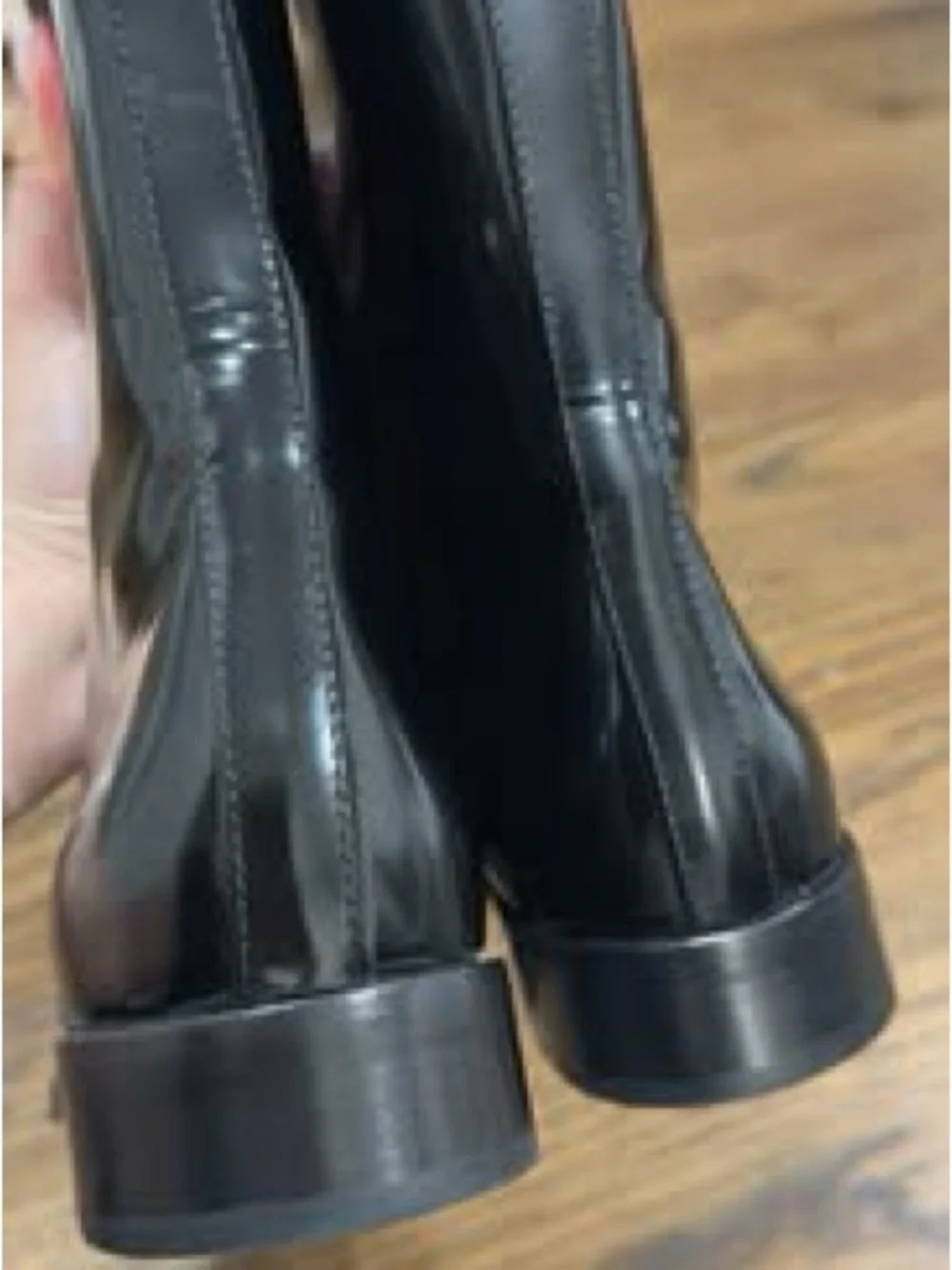 Saint Laurent Black Glossy Over-the-Knee Boots